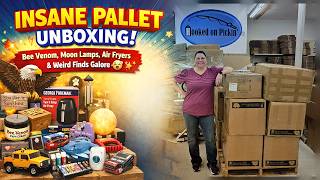 Insane Pallet Unboxing! Bee Venom, Moon Lamps, Air Fryers & Weird Finds Galore 😲✨