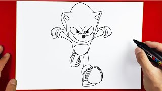 How to Draw Sonic the Hedgehog 2 The Movie