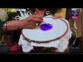 Fabric painting / How to paint a hydrangea/ Siyata tv program on 12-04-2021