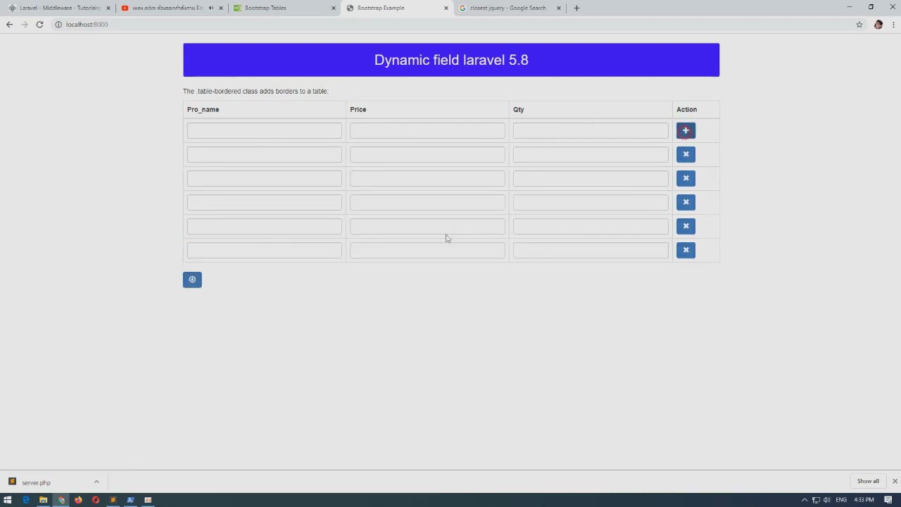 Laravel 8 Dynamically Add Or Remove Input Fields Using Jquery - YouTube