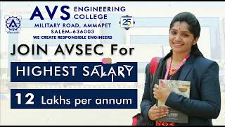 AVS ENGINEERING COLLEGE|| Creates Responsible Engineers|| The Best Engineering college in salem