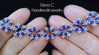 Beautiful HandMade Bracelet Tutorial Beaded Jewelry Красивый Браслет из бисера и бусин своими руками