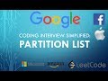 Coding Interview Tutorial 140 - Partition List [LeetCode]