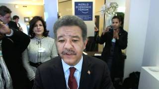 President of the Dominican Republic is Leonel Fernández - Davos Debates