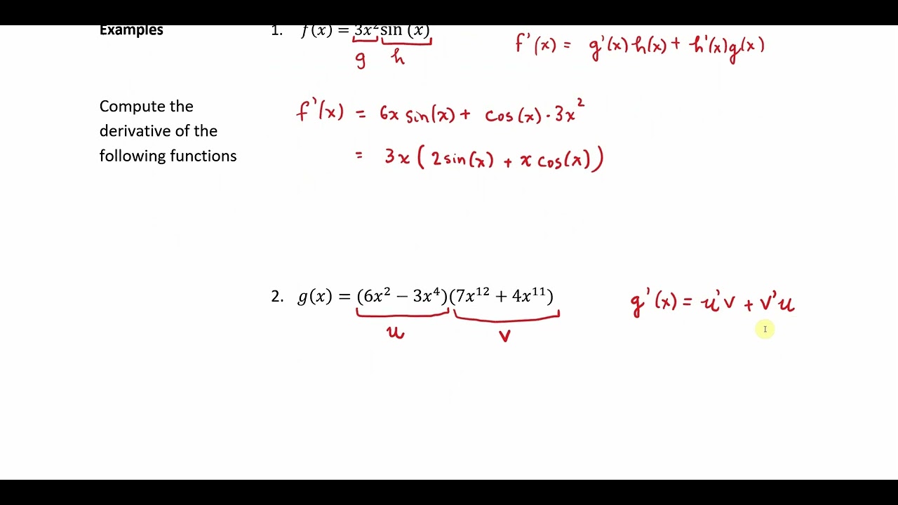 Product Rule Examples - YouTube