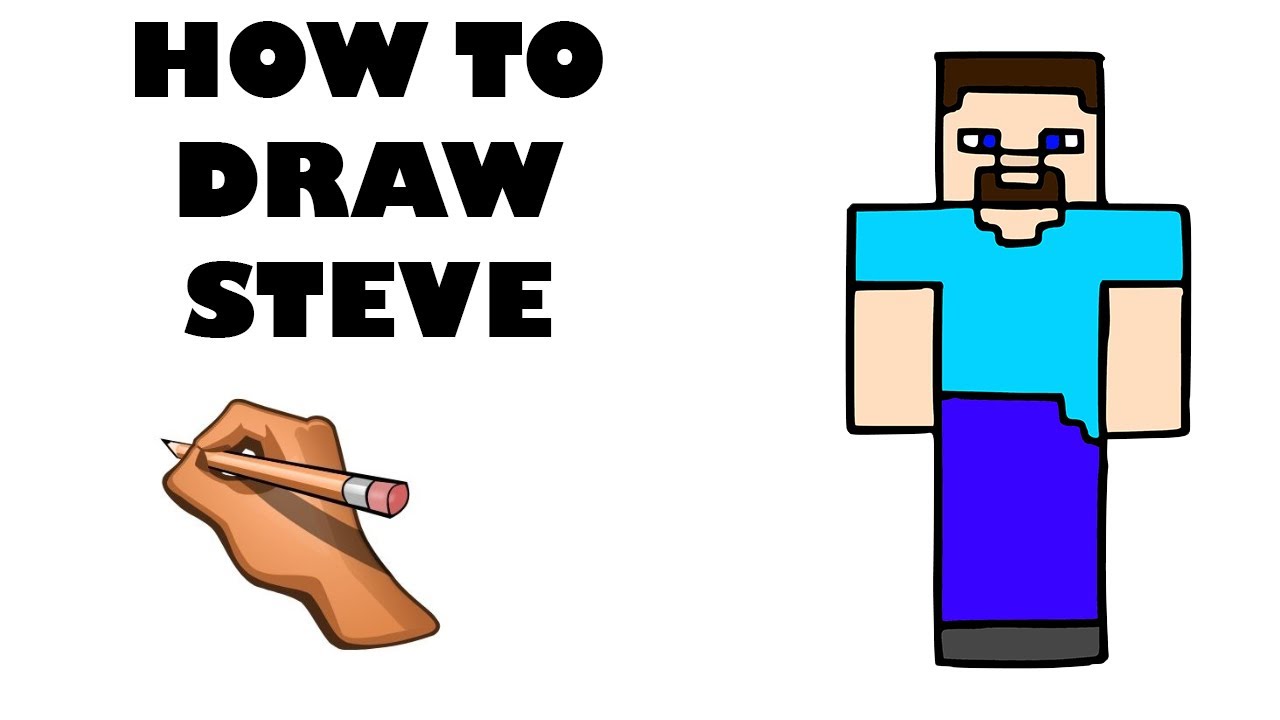 How To Draw Steve Minecraft Youtube