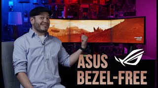 The ASUS Bezel-Free Kit hides the seams in your triple monitor setup