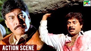 Mammootty Fight Scene With Goons | Dhartiputra | Full Hindi Movie | Jaya Prada, Rishi