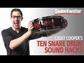 Casey Cooper's 10 Snare Drum Sound Hacks  🥁 | Drum Lesson