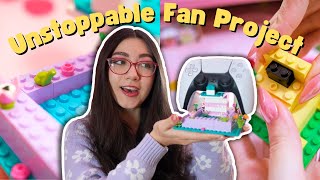 AD I made the CUTEST LEGO controller stand for our UNSTOPPABLE FAN PROJECT!