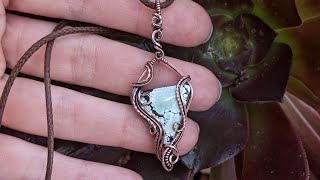 Wire Wrap Tutorial Dangle Pendant with Triangle Stone