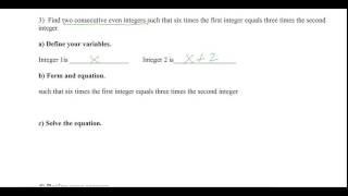 Word Problems Consecutive Integers