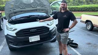 How to drain and refill transmission fluid on a 2020 Ford Transit Connect (the small Ford Transit)