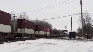 CSX I169 with UP engine leading on 2-03-2025