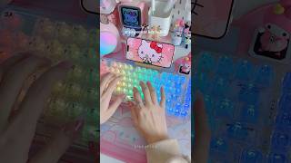 unboxing Redragon ELF Pro wireless transparent keyboard ✨ #kawaii #keyboard #pink #shorts #asmr