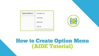 How to Create Option Menu Part2 (AIDE Tutorial)