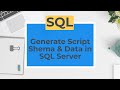 How To Generate Script in SQL Server With Schema⚡Data⚡Generate Script⚡Technology Former