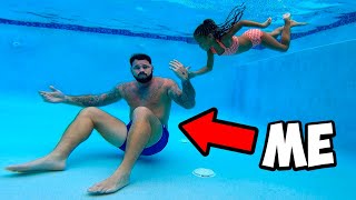 Kirah SAVES HER DAD from DROWNING in the Pool