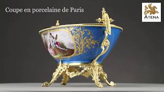 Coupe en porcelaine de Paris avec scène galante