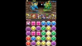 「パズドラ」神面の間 地獄級 極光太陽神．ラー49倍PTノーコンクリア(封印)