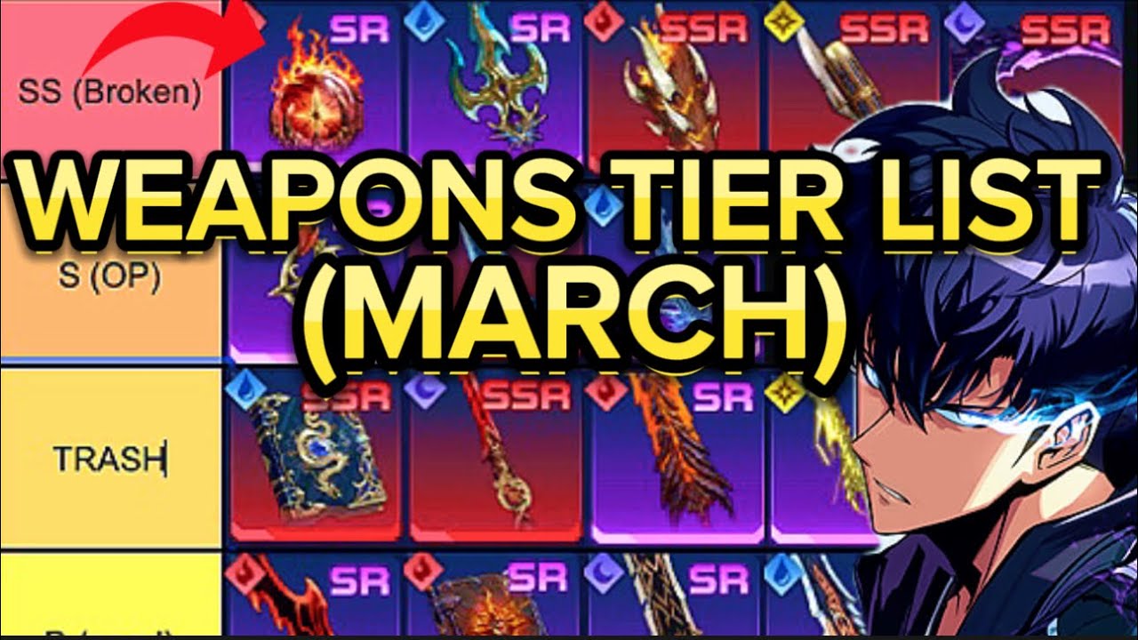 [Solo Leveling: Arise] WEAPONS TIER LIST For Sung Jinwoo (March 2024 ...