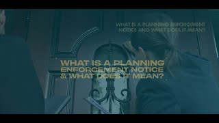 What is a planning enforcement notice and what does it mean?