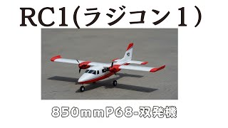 本格双発機なのに850ｍｍスパンの超小型機体。左右のESCは何と片側20A付属でハイパワー