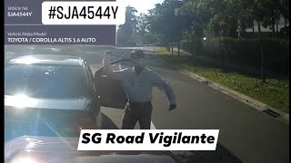 11may2021 road rage #SJA4544Y phv toyota altis driver upset  being honked \u0026 threaten assault