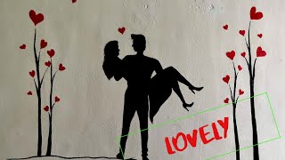 Cute couple wall painting!!!!