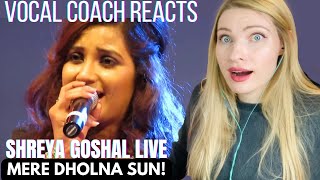 Vocal Coach Reacts: SHREYA GOSHAL ‘Mere Dholna Sun’ Live Performance Analysis!