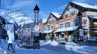 BANFF Alberta Canada in Snow, Christmas vibes and Mount Norquay Ski Resort 4K