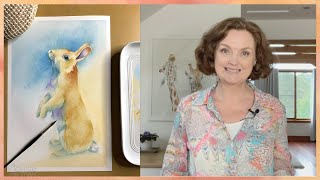 Watercolor Rabbit // Easter Bunny Nursery Painting 🐇