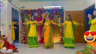 সাজানজি ঘার আয়ে | Dance performance | Prity's Haldi Night | Wedding song #sajanjigharaaye