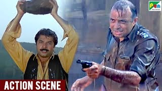 Mammootty Fight Scene With Police Officer | Dhartiputra | Full Hindi Movie | Jaya Prada, Rishi