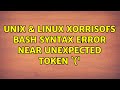 Unix & Linux: xorrisofs : bash: syntax error near unexpected token `('