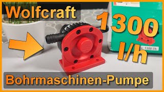 Review: Wolfcraft Bohrmaschinen-Wasserpumpe mit 1300l/h Fördervolumen!