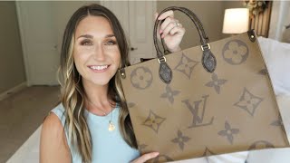 LOUIS VUITTON ONTHEGO GM! WHAT'S IN MY BAG, REVIEW, + NEVERFULL MM/GM COMPARISONS