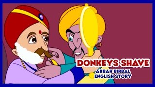 Akbar Birbal Stories - Donkey's Shave | English Stories For Kids | New Bedtime Story For Kids