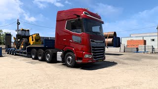 ETS2 1.51 Hauling Telescopic Handler JCB 540 180 from Cluj-Napoca to Debrecen - DAF XG+ 2025