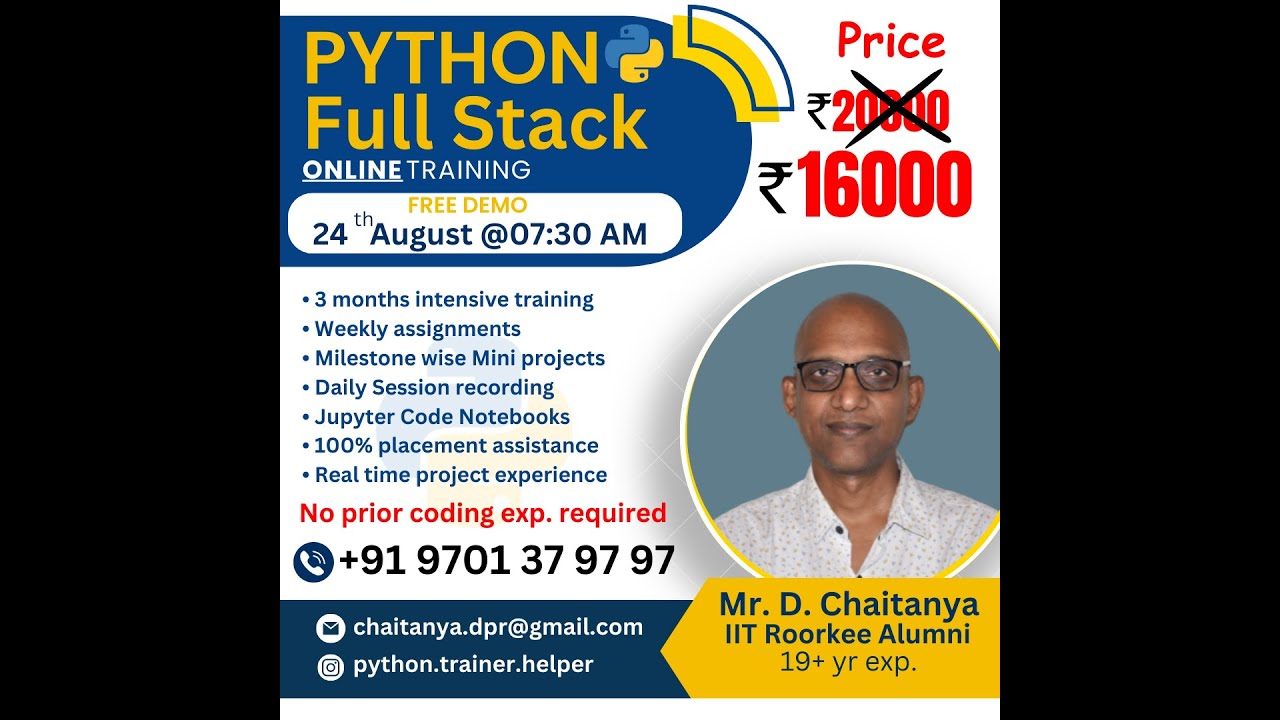 Python Full Stack Online Training Demo Class 2 Youtube