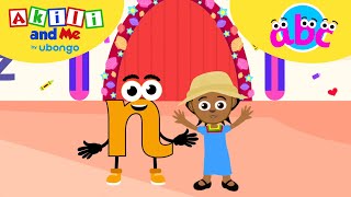 LETTER N Adventures! ABC learning for toddlers | Learn and Play with Akili and Me