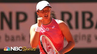 French Open 2021: Kaja Juvan vs. Iga Swiatek | First Round Highlights | NBC Sports