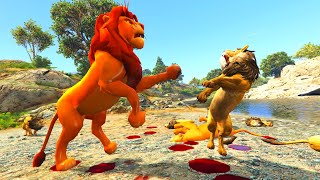 Nala fights lions and Simba comes to help (Short Cinematic Movie)
