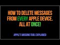 Micro-tip #6: The Secret Way to Delete Messages from ALL of your #apple Devices at Once.