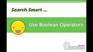 Search Smart: Use Boolean Operators