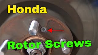 Removing Honda Brake Rotor Screws