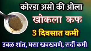 जेवणानंतर घ्या, कोरडा खोकला, घसा इन्फेक्शन, कफ ३ दिवसात पूर्ण कमी, dry cough khokala sardi dr todkar