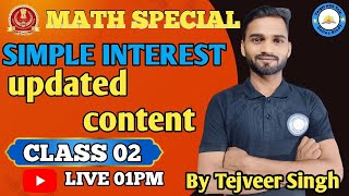 Simple Interest (Math Special) Class 02 by Tejveer Singh