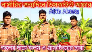 জলের দামে কলম ও গ্রাফটিংয়ের জেনুইন চারা 🍊 🥭🍎। Afrin Nursery Birthday Discount Offer 2025। Part 2