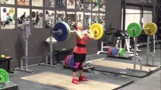 Danielle Clean \u0026 Jerk 86 kg (190 lbs) at 53 kg Bodyweight